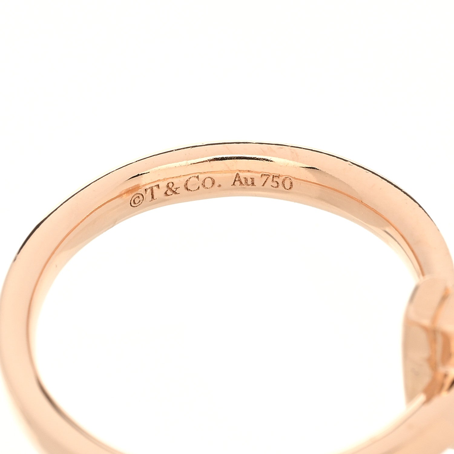 Tiffany 18K Rose Gold Diamond 2.5mm T T1 Ring 50 5.5 4 of 5