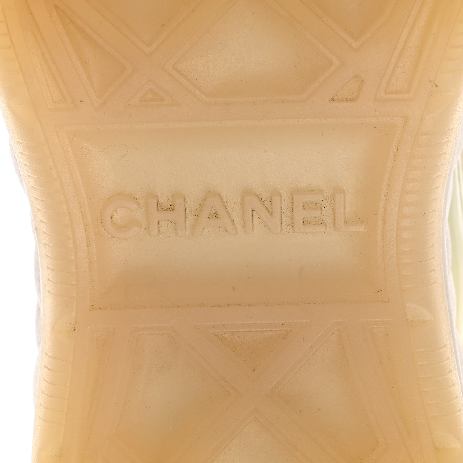 Chanel Fabric Suede Calfskin CC Sneakers 35 White Ivory 6 of 11