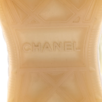 Chanel Fabric Suede Calfskin CC Sneakers 35 White Ivory 6 of 11