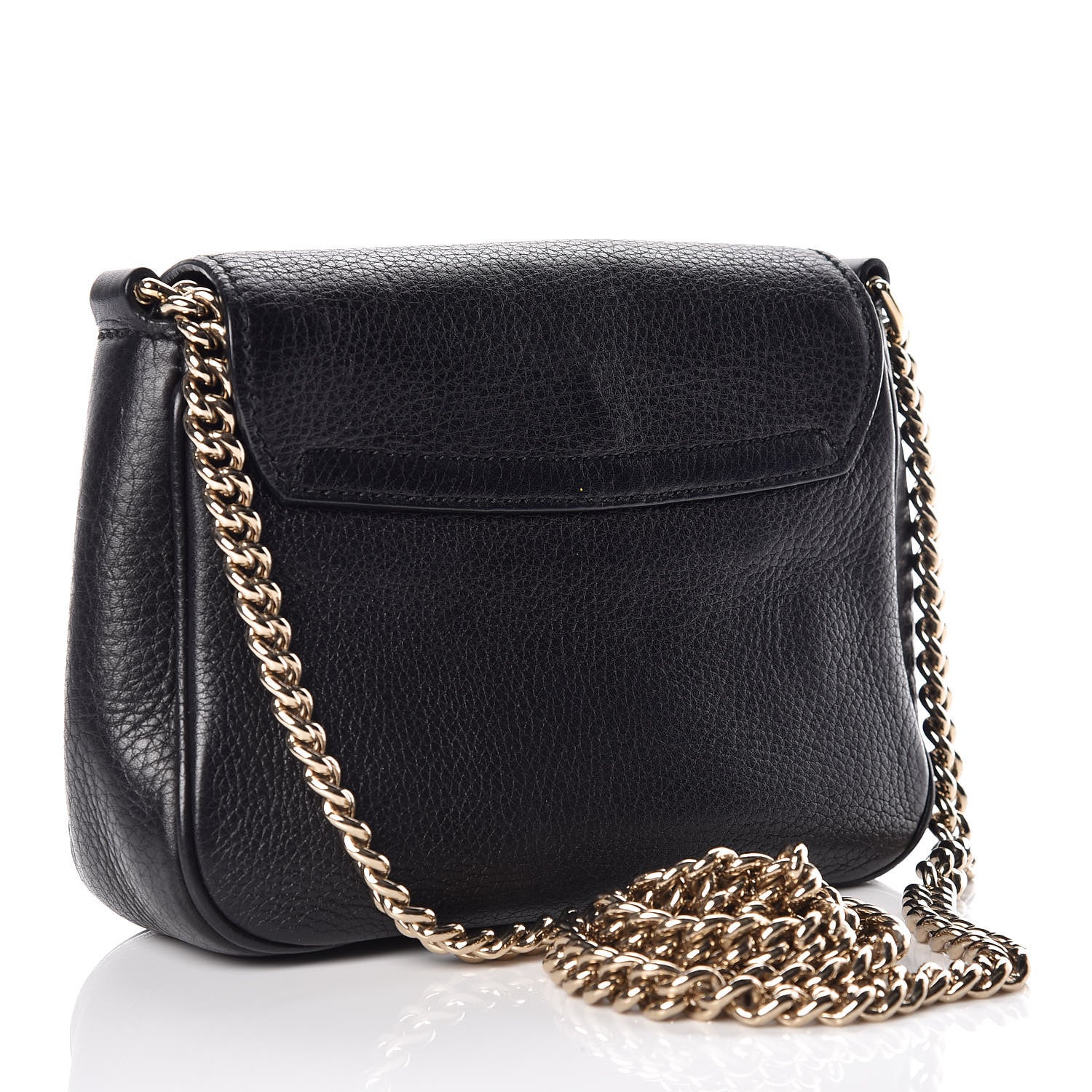 Gucci Pebbled Calfskin Small Soho Flap Crossbody Black 3 of 13