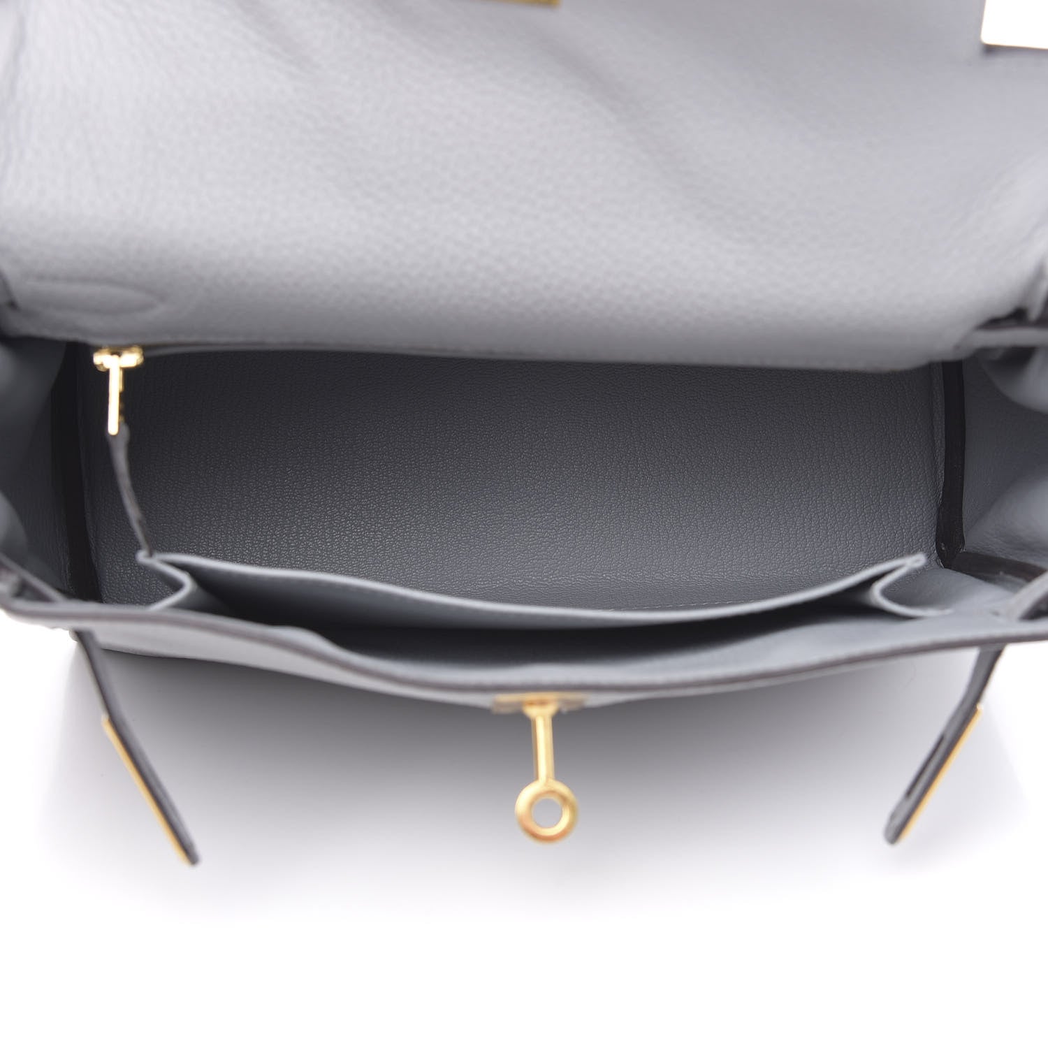 Hermes Taurillon Clemence Kelly Retourne 25 Gris Mouette 5 of 10