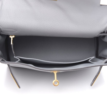 Hermes Taurillon Clemence Kelly Retourne 25 Gris Mouette 5 of 10