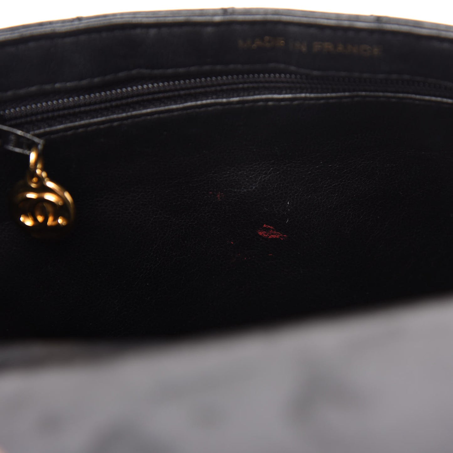 Patent Quilted Small Double Sided Flap Black