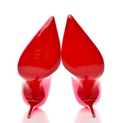 Christian Louboutin Patent Pigalle Follies 100 Pumps 38 Shocking Pink 5 of 9