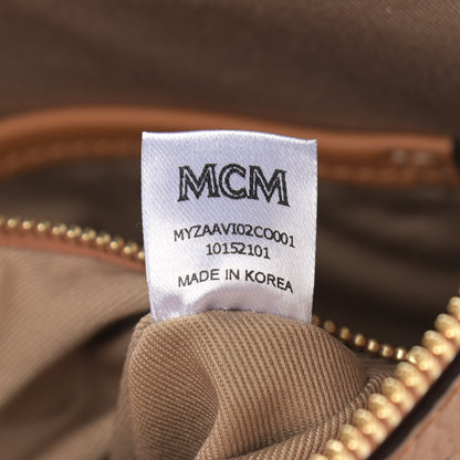 MCM Visetos Original Medium Pouch Cognac 7 of 9