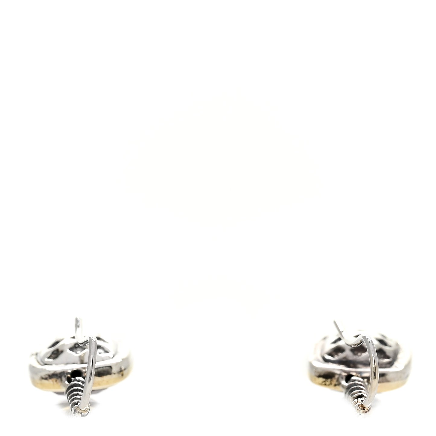 Sterling Silver 18K Yellow Gold Garnet Noblesse Drop Earrings