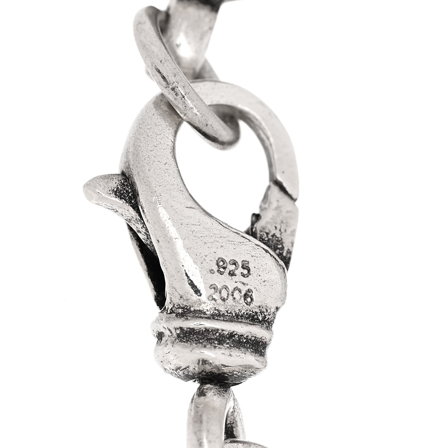 Chrome Hearts Sterling Silver Dice Cross Ball Bracelet 1770348