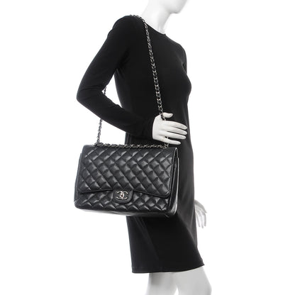 Chanel Caviar Quilted Maxi Double Flap Black 3 of 9