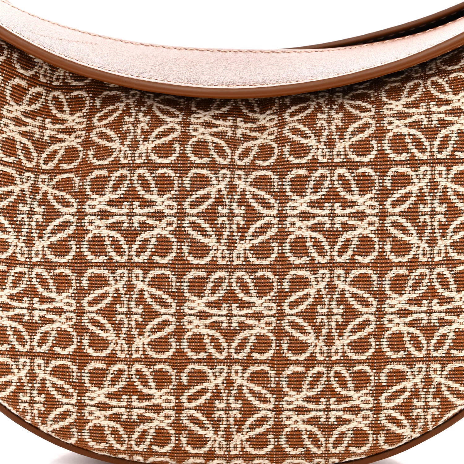 Loewe Jacquard Anagram Calfskin Small Luna Bag Tan Pecan 8 of 11