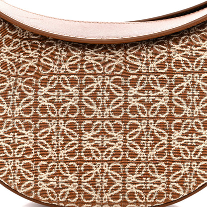 Loewe Jacquard Anagram Calfskin Small Luna Bag Tan Pecan 8 of 11