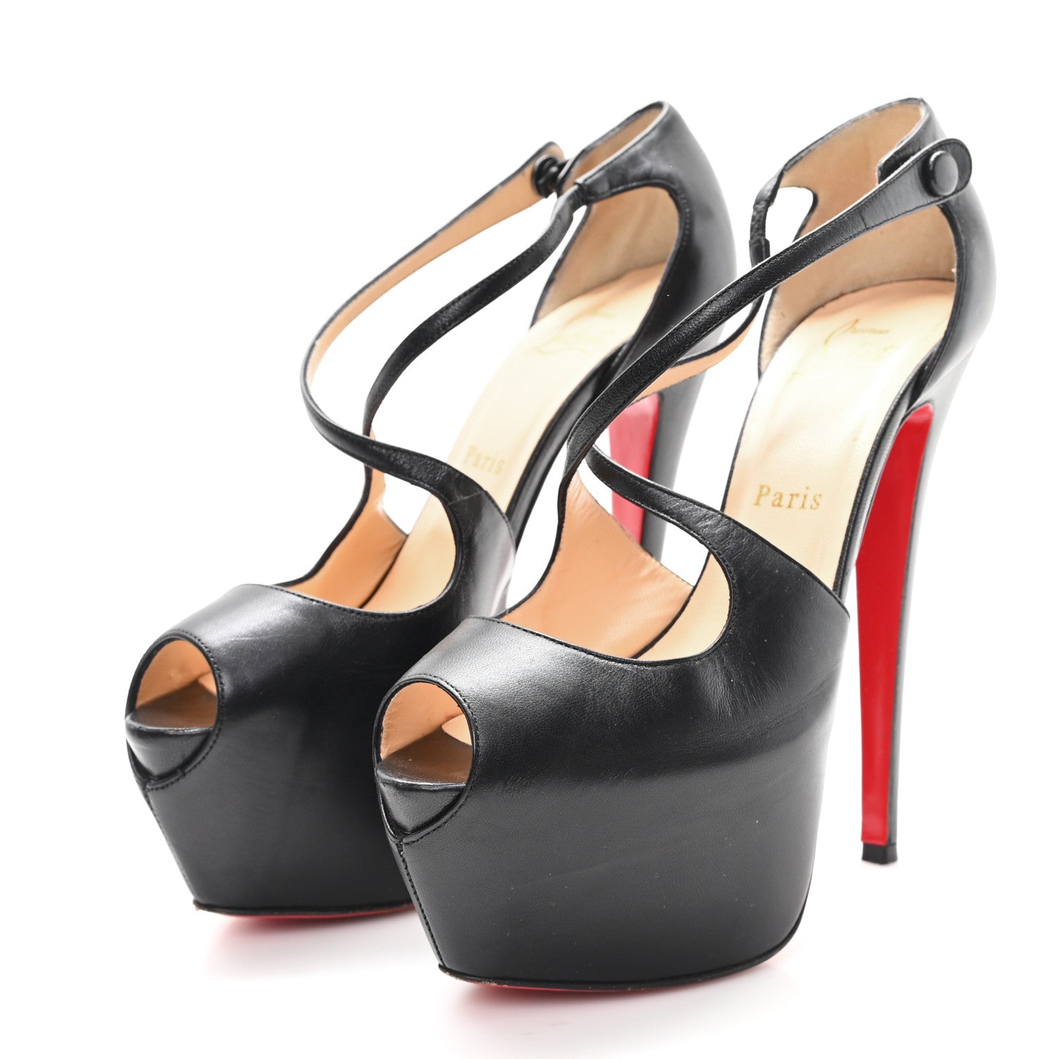 Christian Louboutin Nappa Exagona 160 Pumps 37.5 Black 4 of 8