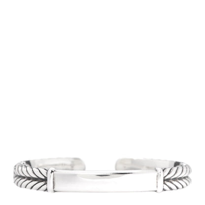 David Yurman Sterling Silver Chevron ID Bracelet 3 of 6