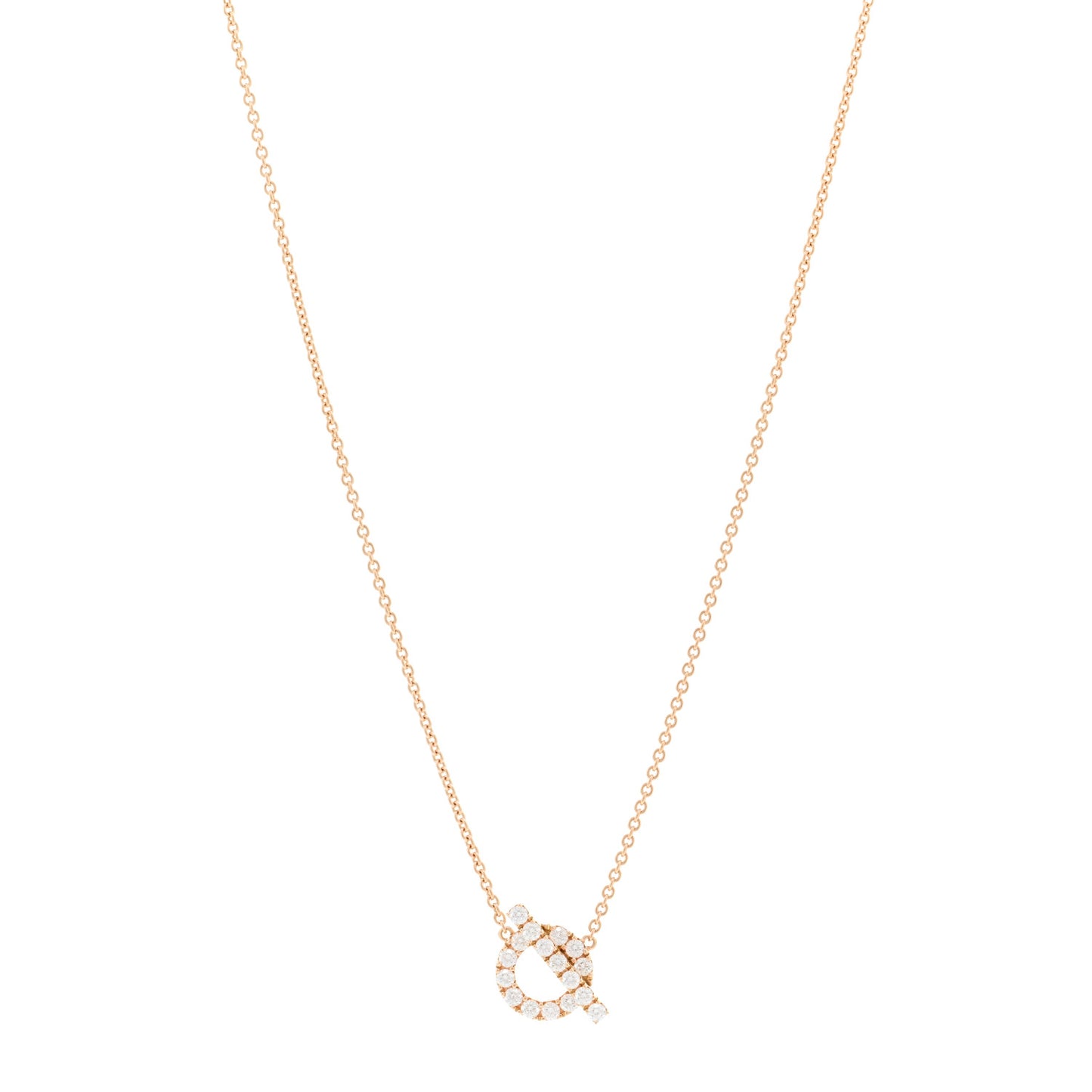 18K Rose Gold Diamond Finesse Pendant Necklace