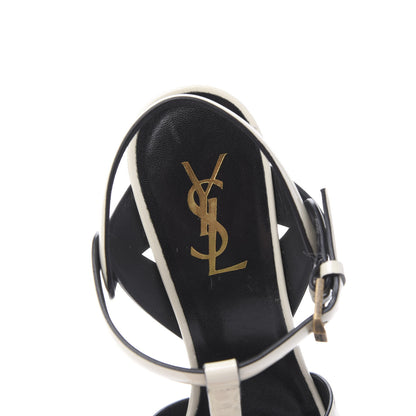 Saint Laurent Patent Tribute 105 Platform Sandals 38.5 Ivory 7 of 9
