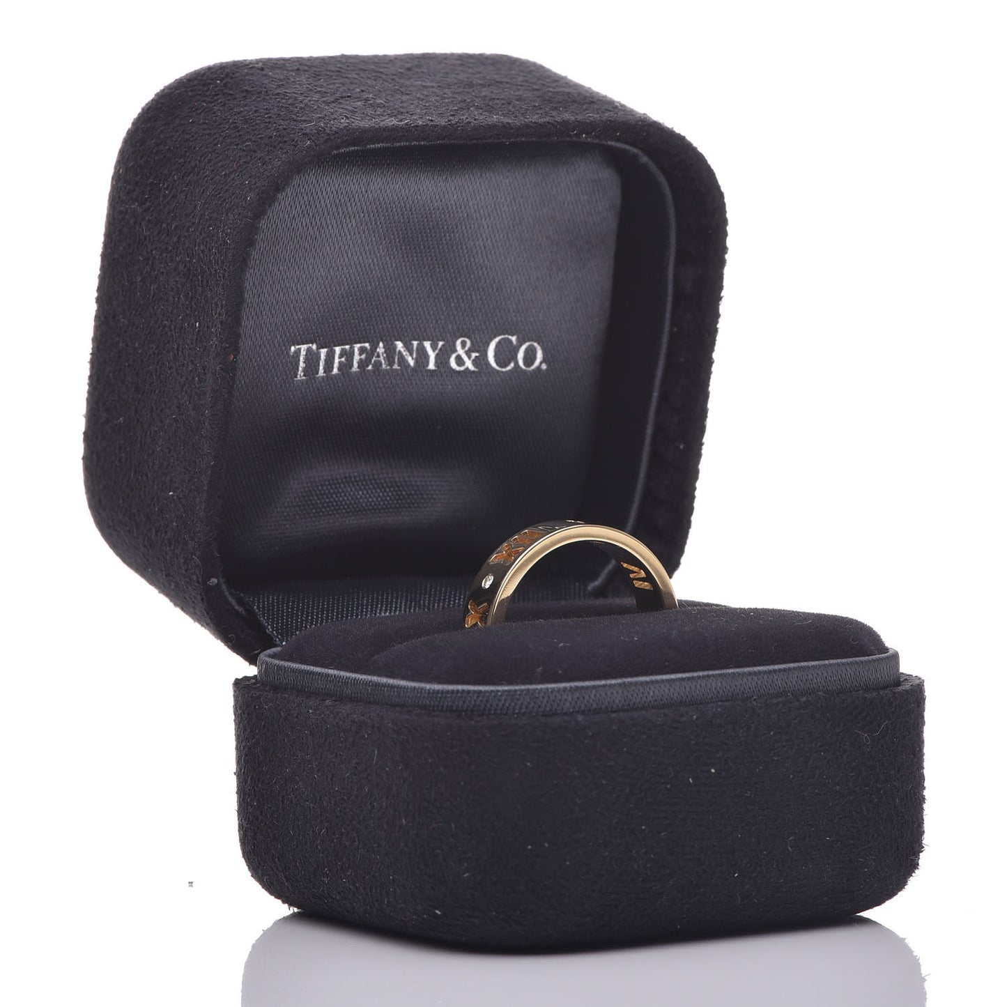 18K Yellow Gold Diamond Atlas Pierced Ring 50 5.25