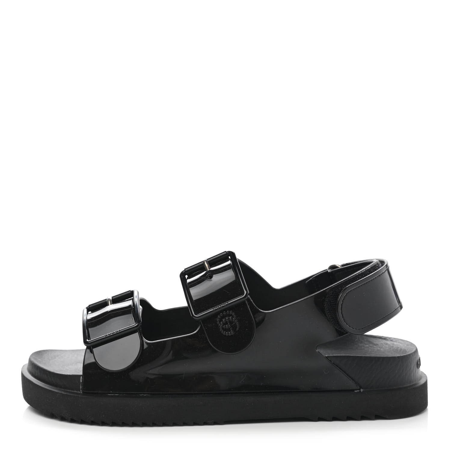 Gucci Rubber Mini Double G Womens Isla Dad Sandals 38 Black 1 of 10