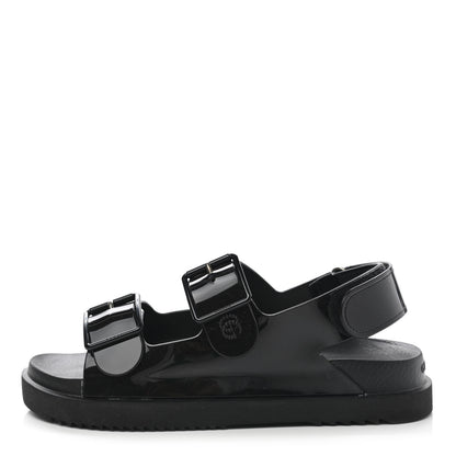 Gucci Rubber Mini Double G Womens Isla Dad Sandals 38 Black 1 of 10