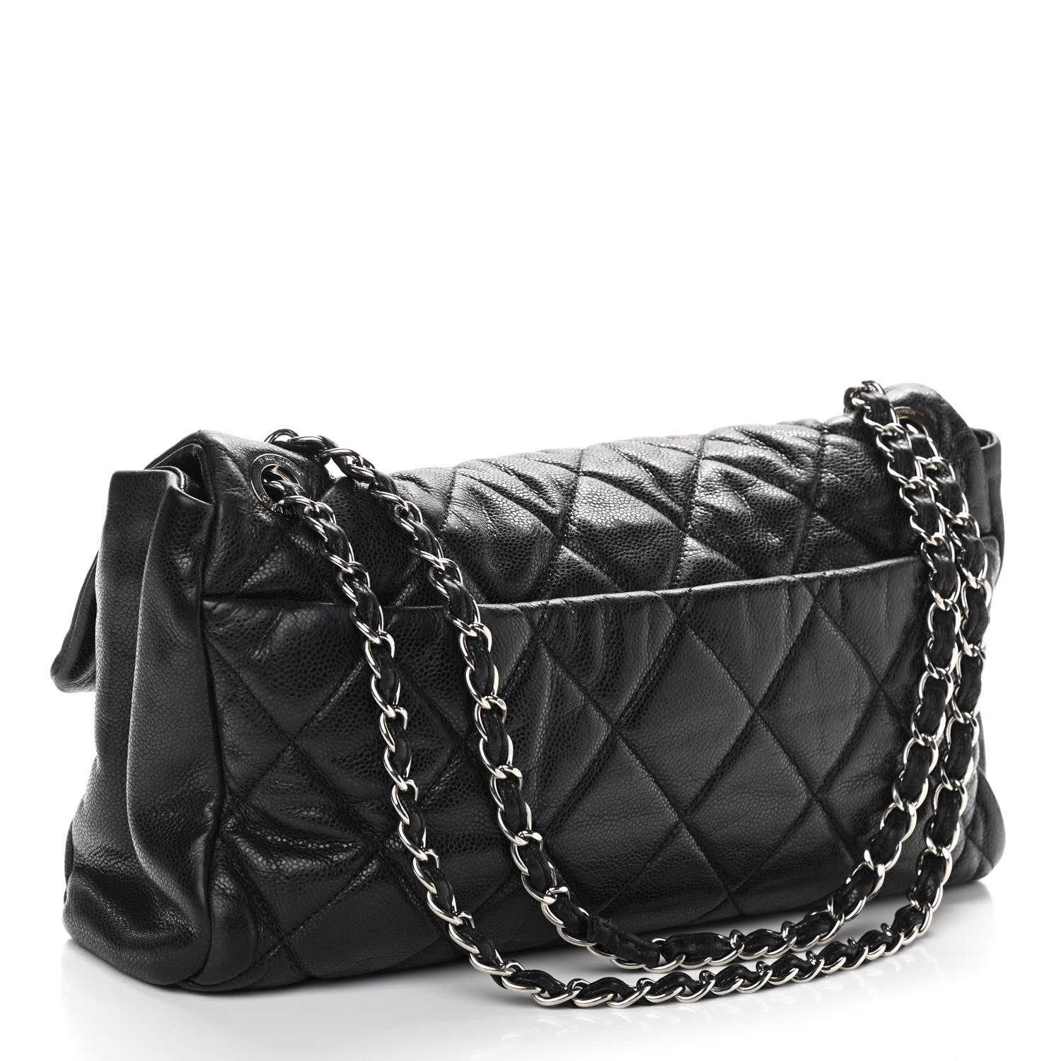 Chanel Glazed Caviar Medium Nature Flap Bag Black 3 of 9