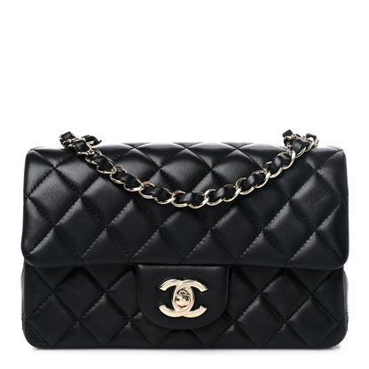 Chanel Lambskin Quilted Mini Rectangular Flap Black 1 of 12
