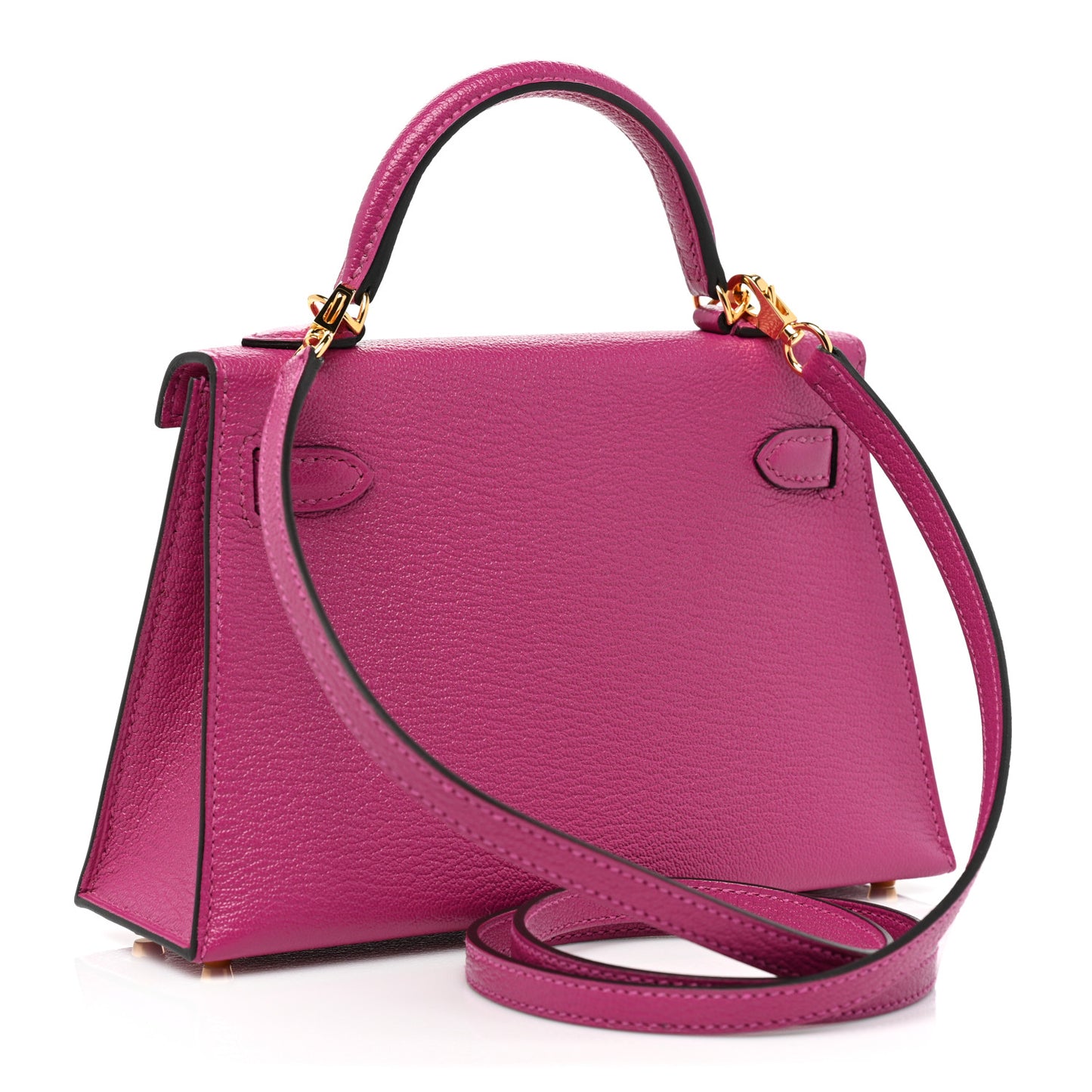 Chevre Mysore Mini Kelly Sellier 20 Rose Pourpre