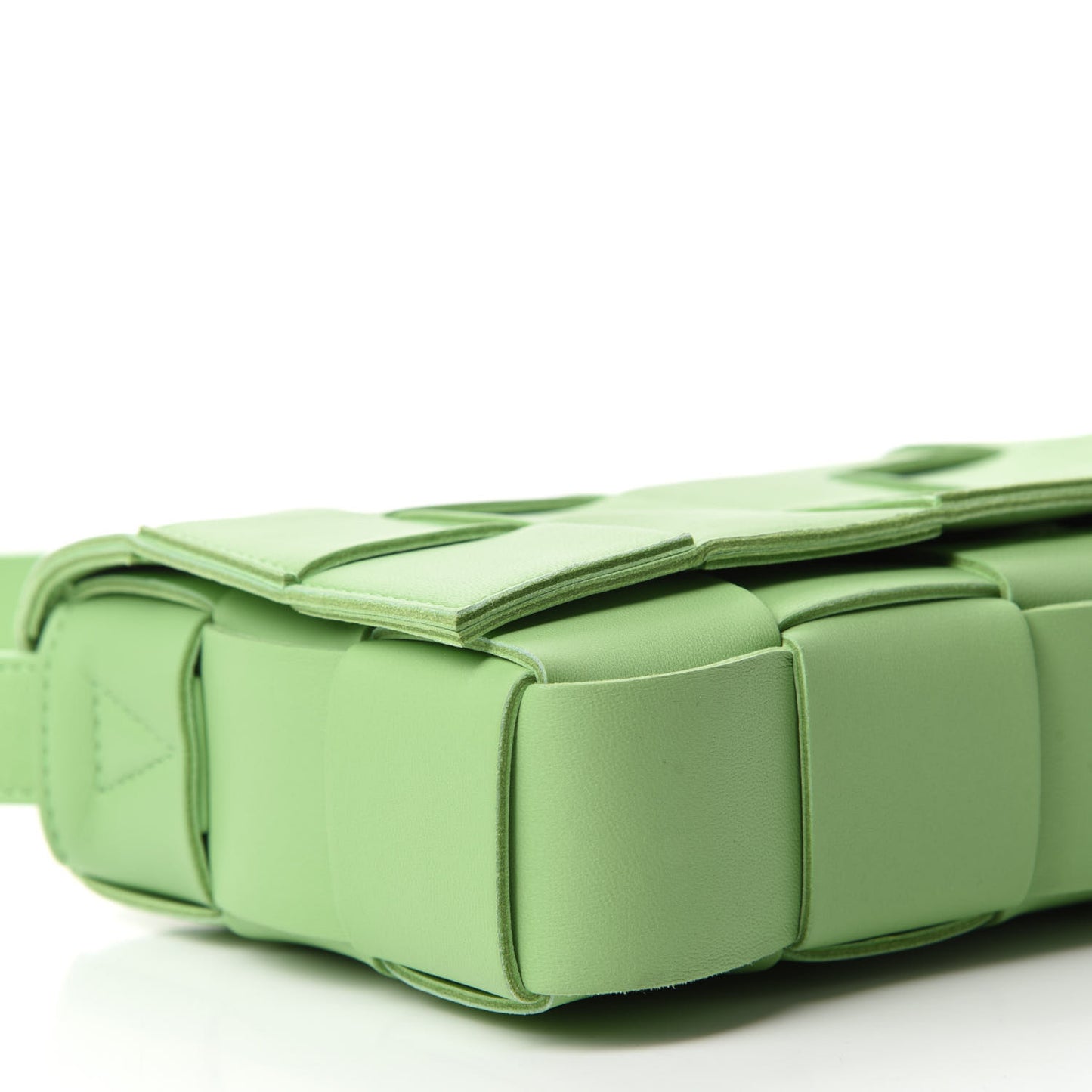 Nappa Maxi Intreccio Cassette Bag Pistachio
