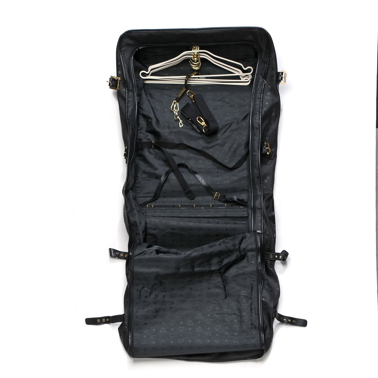 Monogram Coated Canvas Garment Bag Black