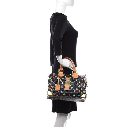 Louis Vuitton Monogram Multicolor Speedy 30 Black 2 of 9