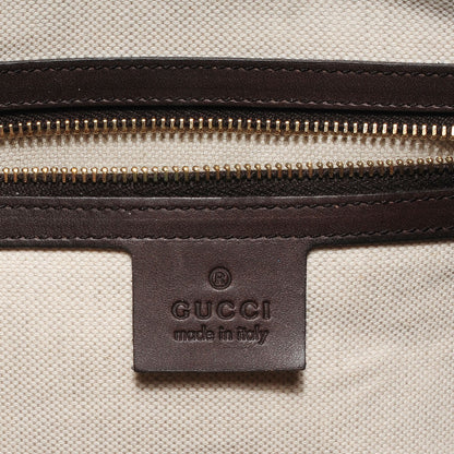 Gucci Monogram Vintage Web Medium Boston Dark Brown 5 of 9