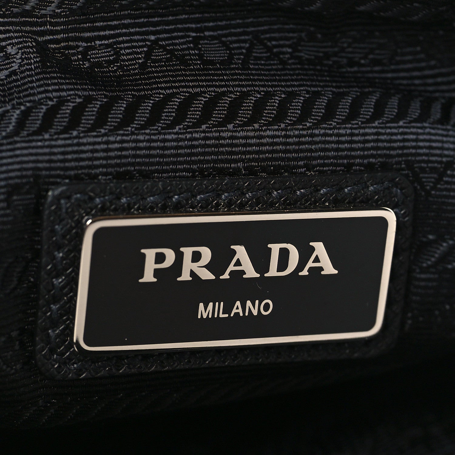 Prada Tessuto Nylon Saffiano Pocket Zippered Shoulder Bag Black 5 of 8