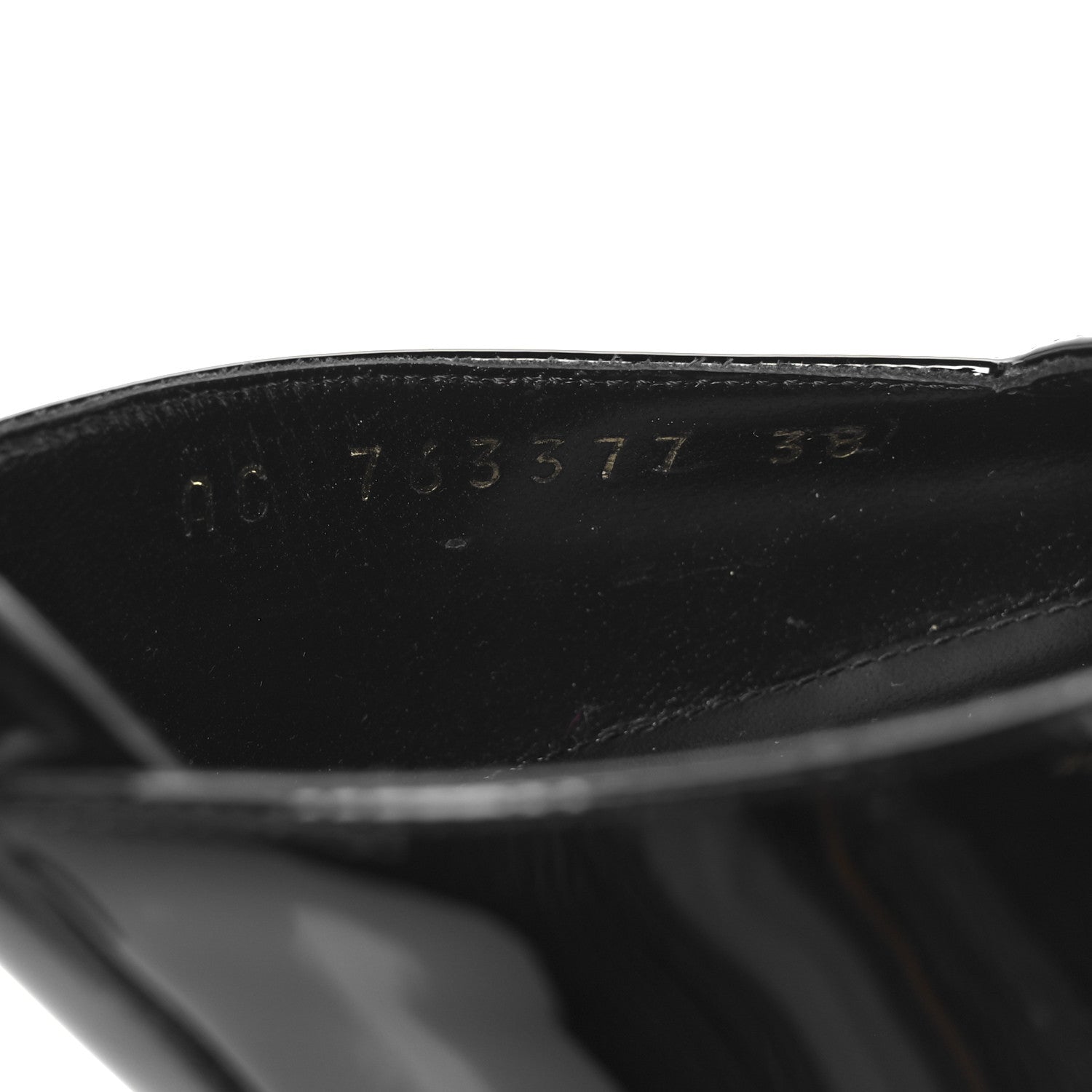 Saint Laurent Patent Calfskin Crystal Anouk Pumps 38 Black 9 of 10