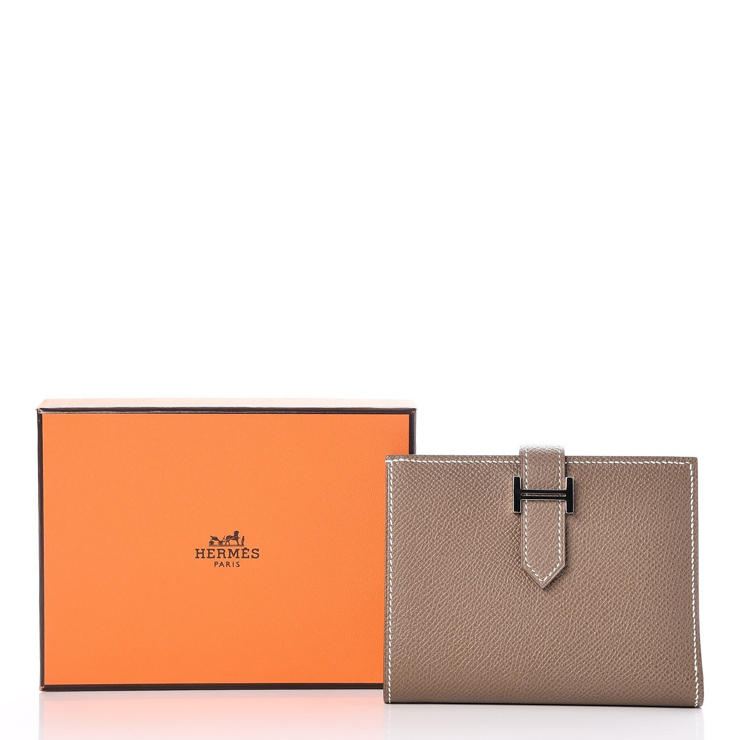 Hermes Epsom Bearn Compact Wallet Etoupe 9 of 9
