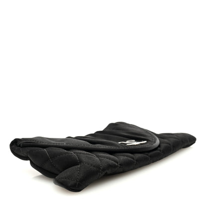 Chanel Satin Quilted Flap Clutch Clutch Black 4 of 10