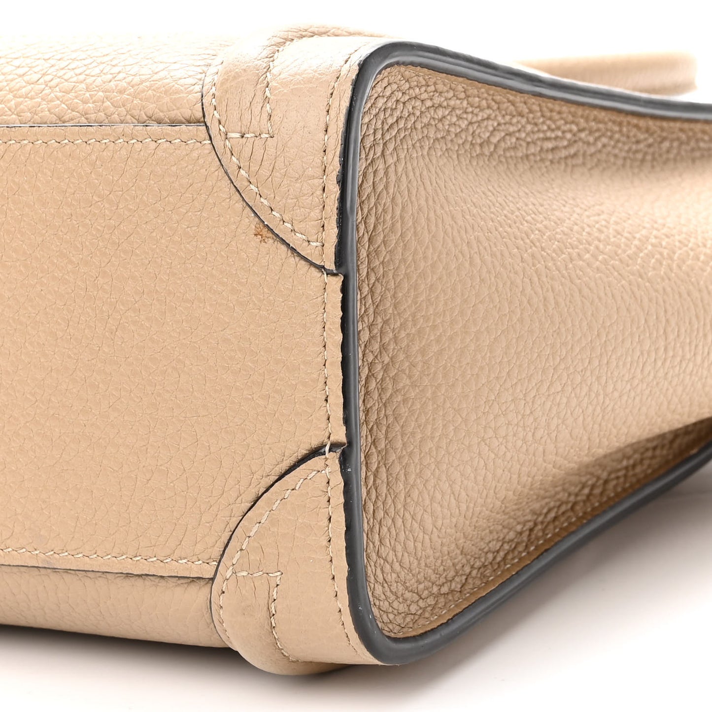 Drummed Calfskin Nano Luggage Dune