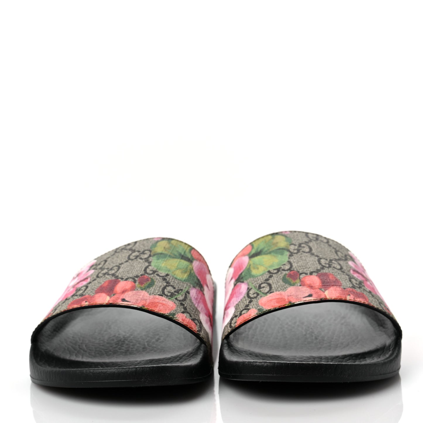 GG Supreme Monogram Blooms Slide Sandals 39 Beige Multicolor