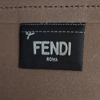 Fendi Vitello Vienna Enamel F is Fendi Shopping Tote Fiamma Taupe 9 of 11