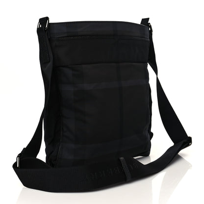 Burberry Smoked Check Crossbody Messenger Bag Black 3 of 10