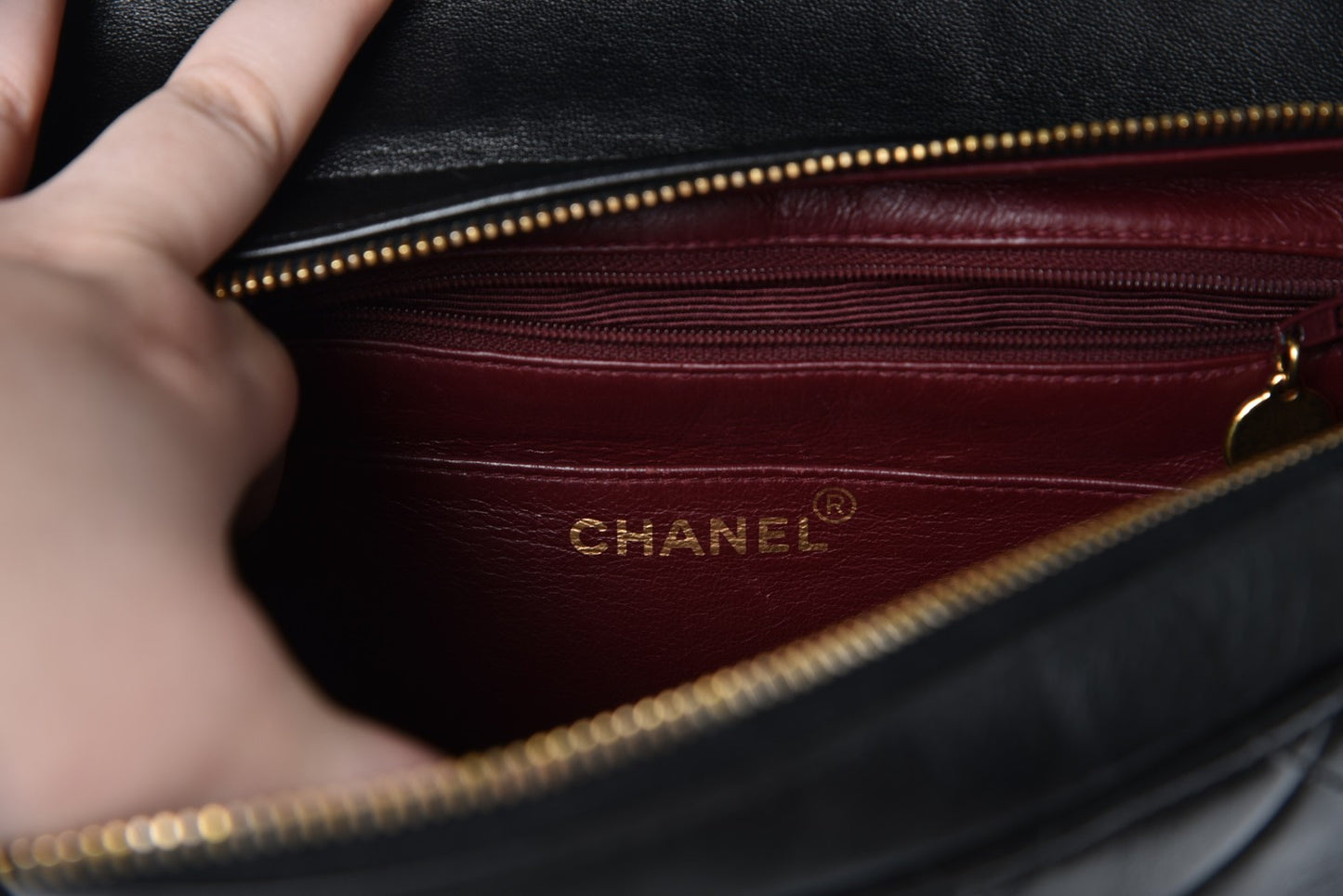 Lambskin Quilted Backpack Black