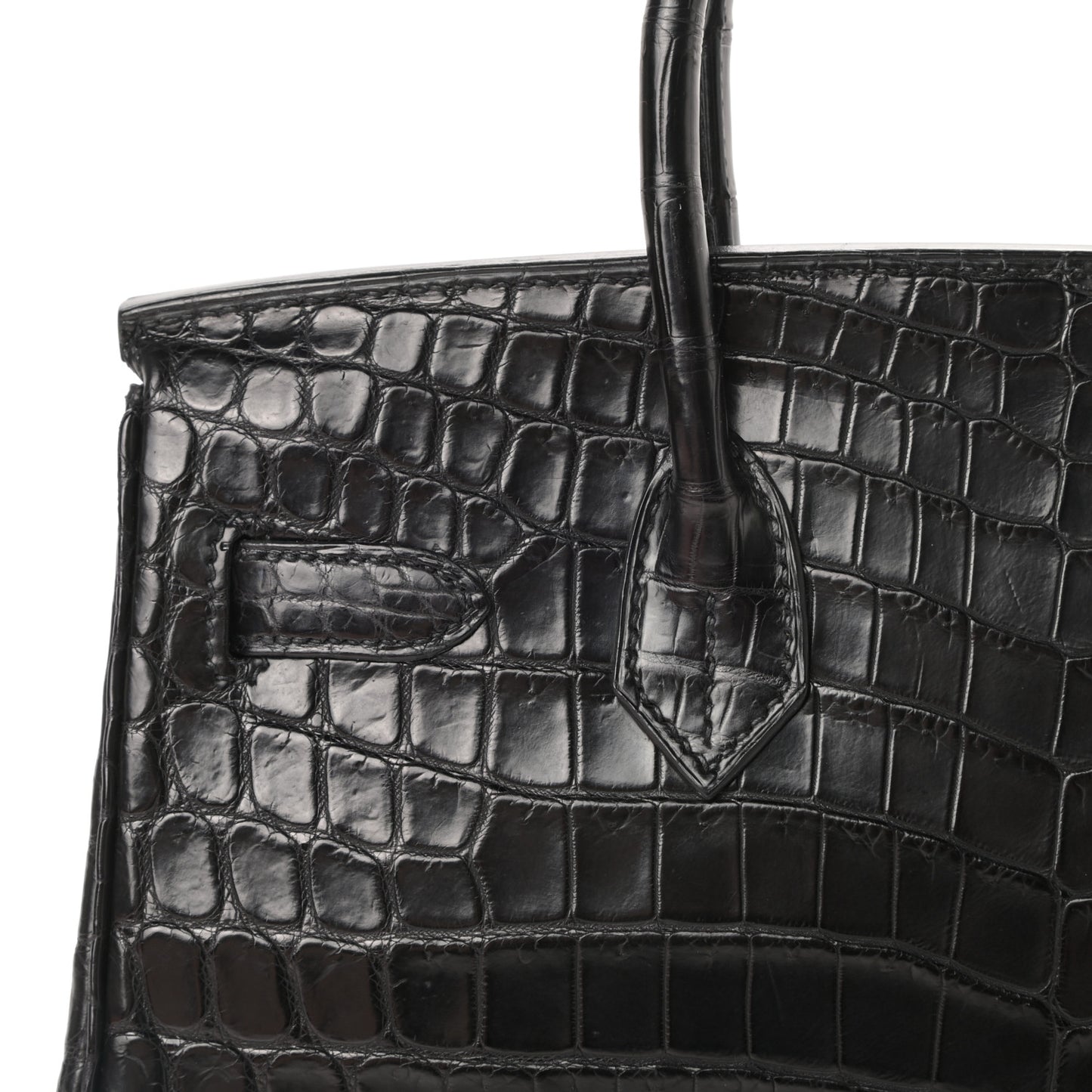 Matte Niloticus Crocodile Birkin 30 Black