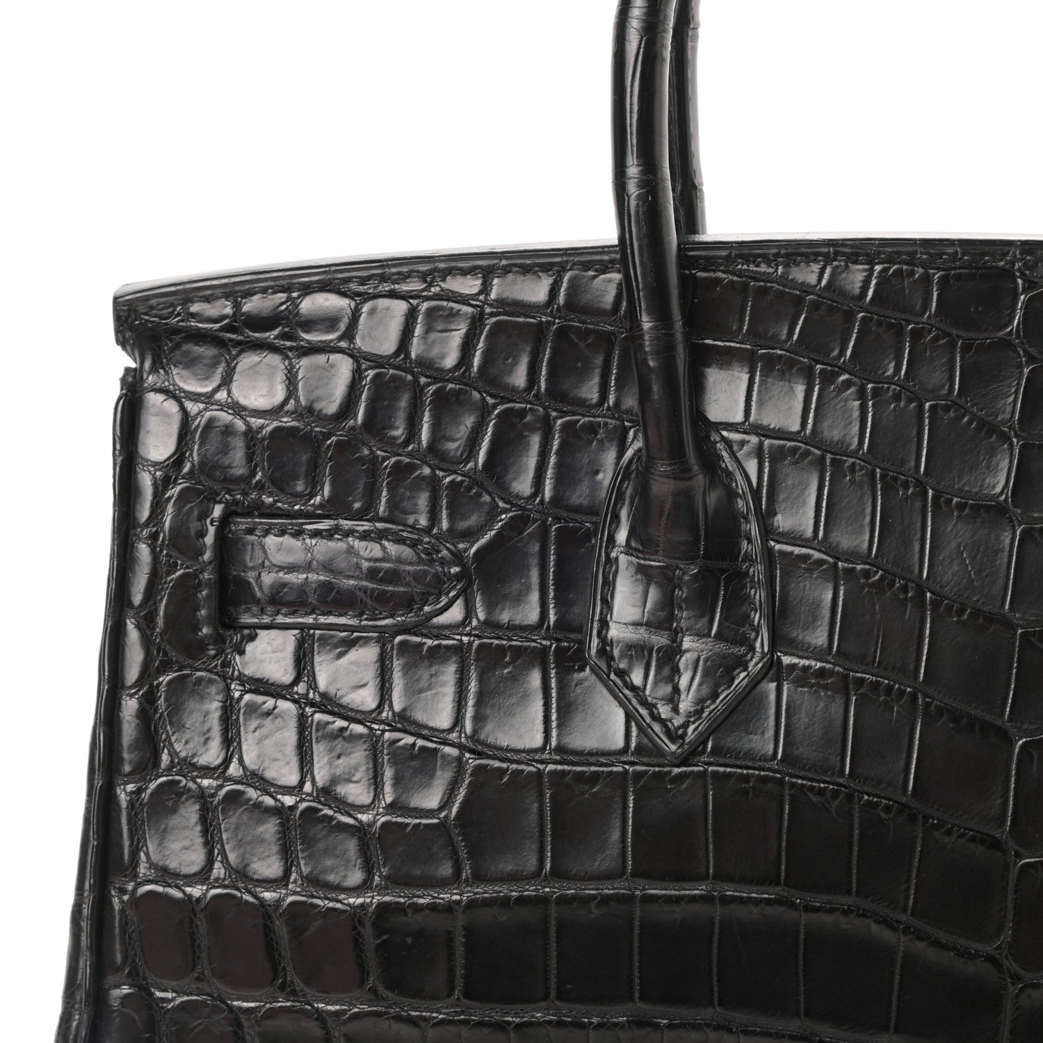 Hermes Matte Niloticus Crocodile Birkin 30 Black 9 of 43