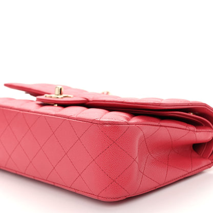 Chanel Caviar Quilted Medium Double Flap Pink 10 of 10