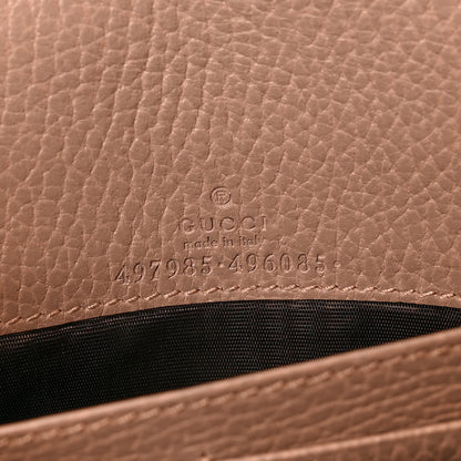 Gucci Calfskin Mini GG Marmont Chain Wallet Porcelain Rose 5 of 8