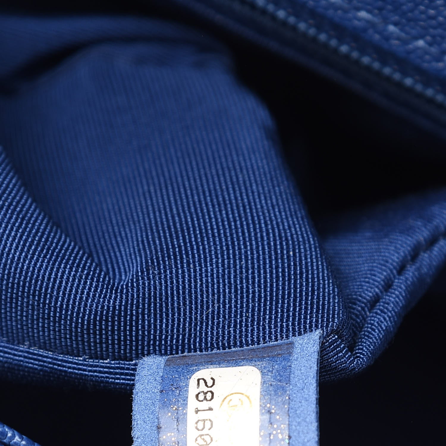 Chanel Caviar Quilted New Medium Boy Flap Blue 8 of 13