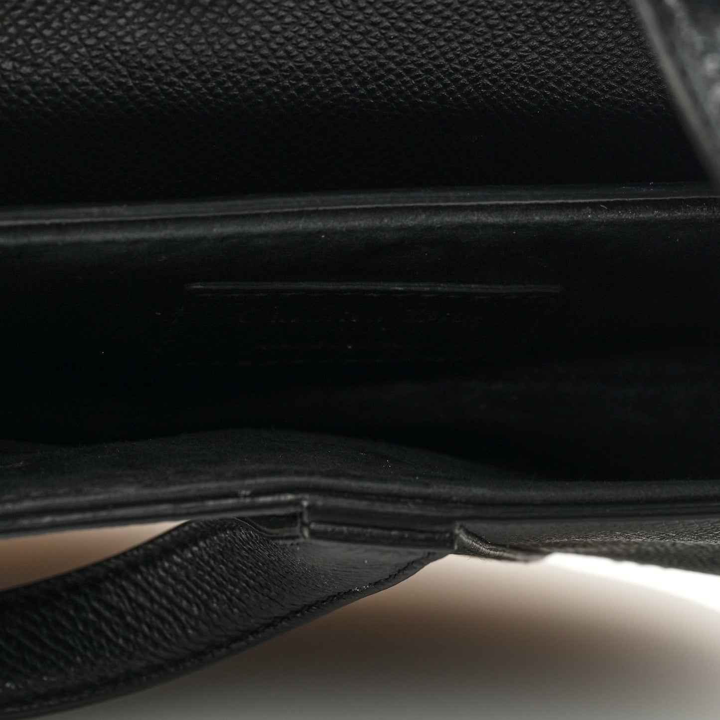 Grained Calfskin Mini Saddle Bag Black