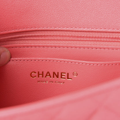 Chanel Caviar Quilted Mini Top Handle Rectangular Flap Pink 6 of 10