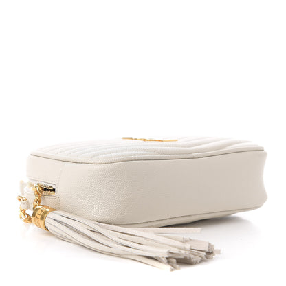 Saint Laurent Grain De Poudre Matelasse Monogram Mini Lou Camera Bag Crema Soft 4 of 11