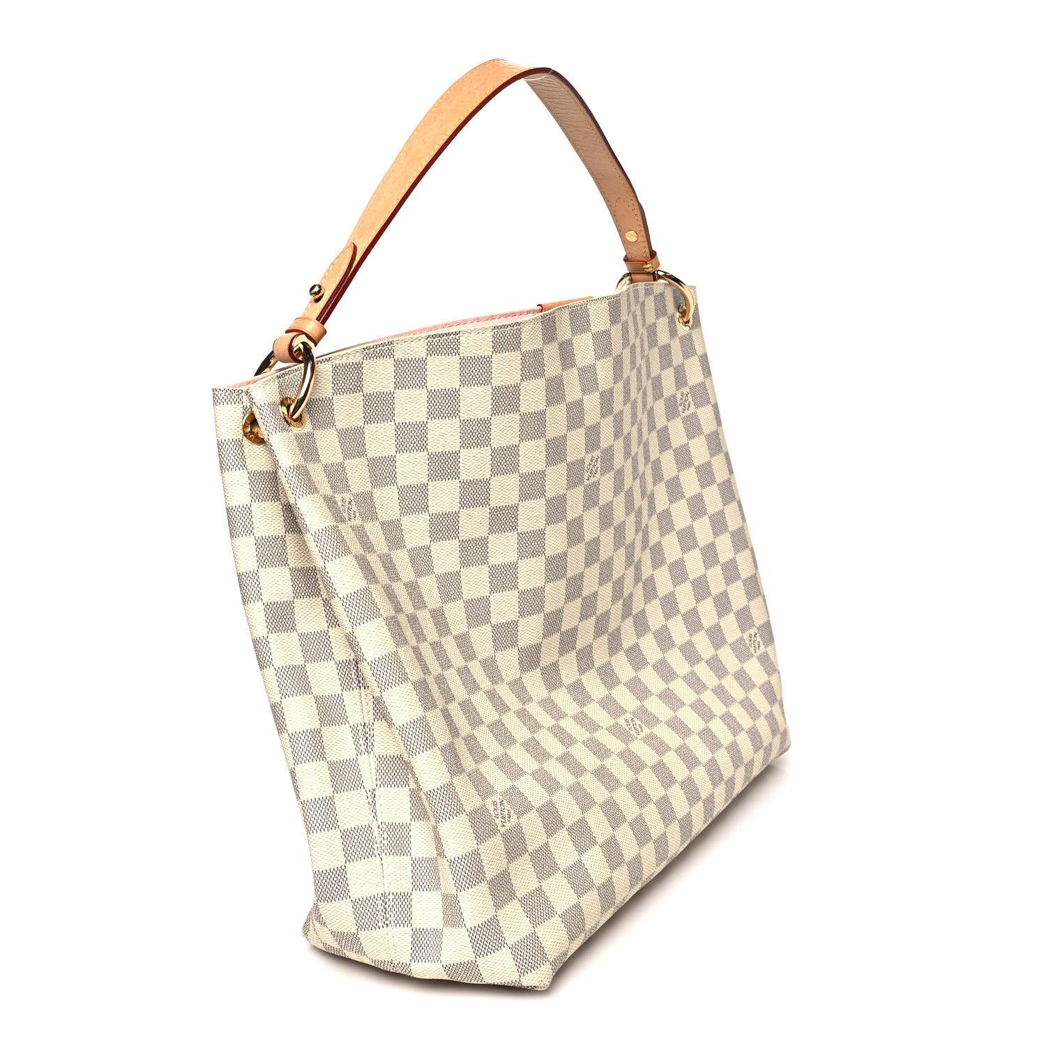 Louis Vuitton Damier Azur Graceful MM Rose Ballerine 3 of 9