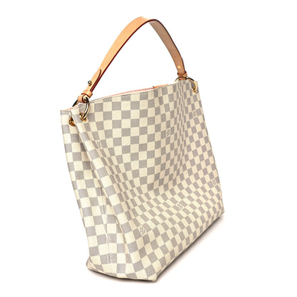 Louis Vuitton Damier Azur Graceful MM Rose Ballerine 3 of 9