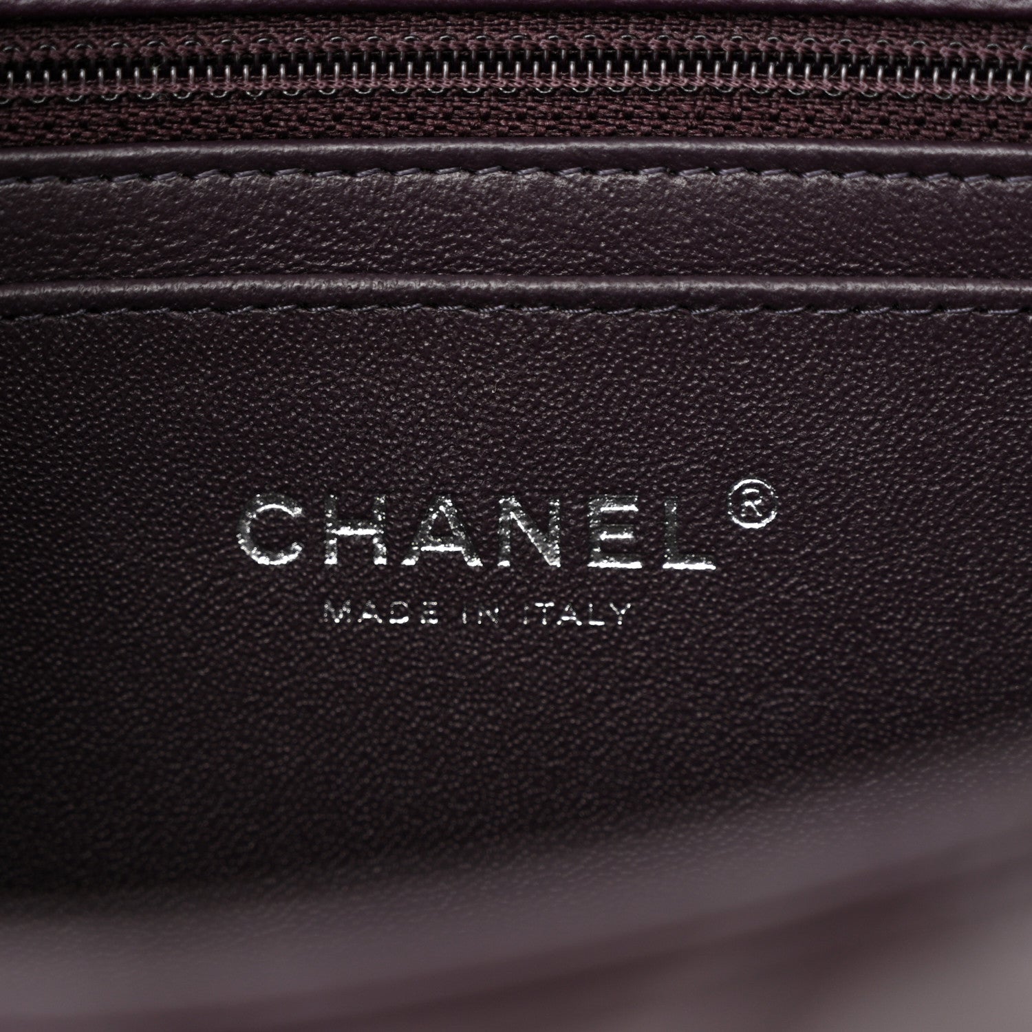 Chanel Lambskin Quilted Mini Rectangular Flap Dark Purple 9 of 11