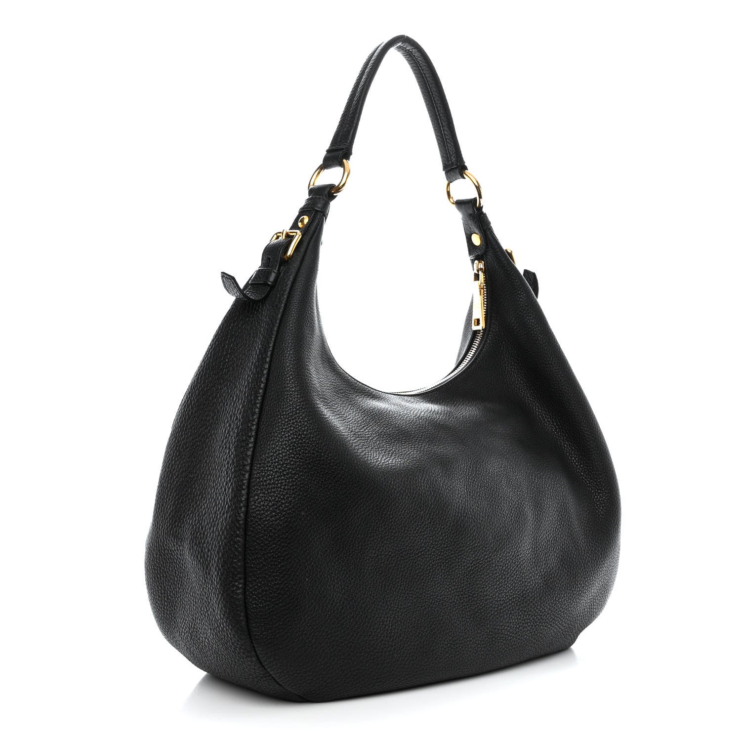 Prada Vitello Daino Hobo Black 4 of 16