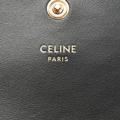 Celine Shiny Calfskin Triomphe Busincess Card Holder Black 6 of 9